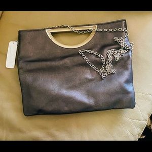 Silver gunmetal purse